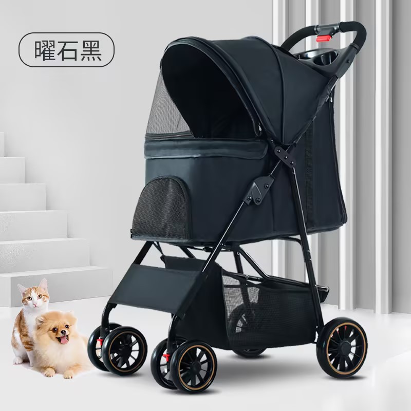 Carrito Ligero para Mascotas Metal Plegable para Perros y Gatos