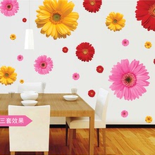 清新小雛菊花朵牆貼紙貼畫櫥窗玻璃裝飾客廳沙發背景卧室房間貼花