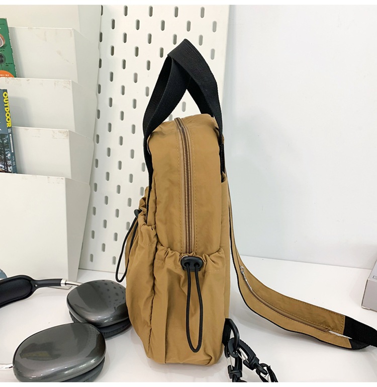 Backpack Men's And Women's 2025 Multifunctional Breast Bag Lightweight Nylon Cloth Bag Single Shoulder High Value Work Commuter Messenger Bag_voghion.com