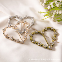五金镶钻心形调节扣 服装辅料爱心扣 风衣腰带丝巾包包装饰扣