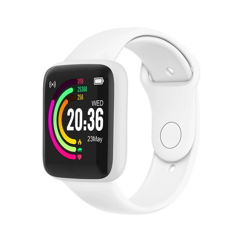 Smartwatch D20, 1.44" touchscreen, heart‑rate & blood‑pressure monitoring, Bluetooth