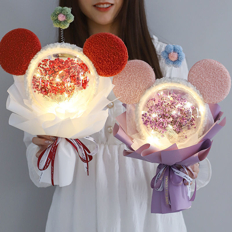 母の日、ベビーブレス、プリザーブドフラワー、スターデュー、漫画の花束、女の子や友達への誕生日プレゼント|undefined