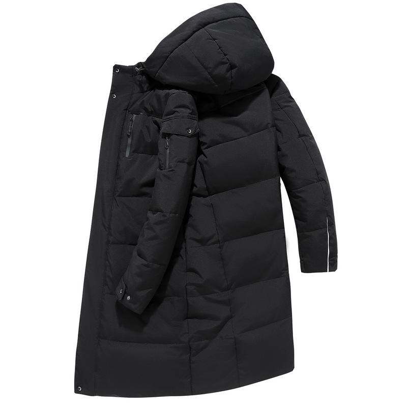 Daunenjacke für ältere Menschen mittleren Alters, dick, lang, locker und lässig, Outdoor-Herrenstil, Papas Outfit, Außen_voghion.com
