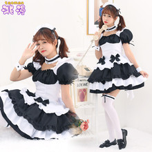 黑白巧克力女仆装游戏服装cosplay奇迹暖暖环游世界 lolita公主裙