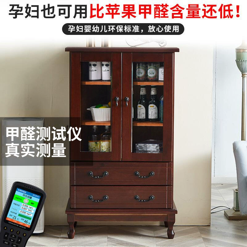 Простой американский обеденный шкаф из цельного дерева небольшой винный шкаф для ресторана стеклянный шкаф для хранения европейский шкаф для гостиной на стене высокий винный шкаф