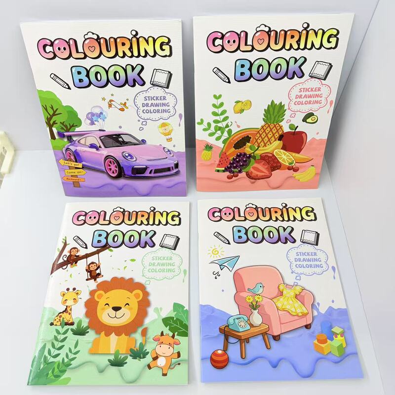 Cross-Border Coloring Book for Children, Cartoon Doodle Coloring and Drawing Book, Educational Animal and Transportation Theme Coloring Book for Ages 4-8 Cross-Border Coloring Book for Children, Cartoon Doodle Coloring and Drawing Book, Educational Animal and Transportation Theme Coloring Book for Ages 4-8