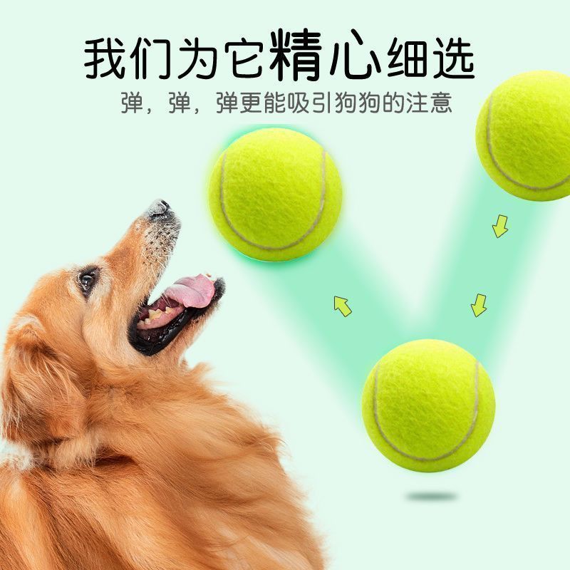 ペットのおもちゃテニスボール犬の歯ぎしりリバウンド弾性ボール屋外トレーニングボールインタラクティブおもちゃ子犬退屈解消アーティファクト|undefined