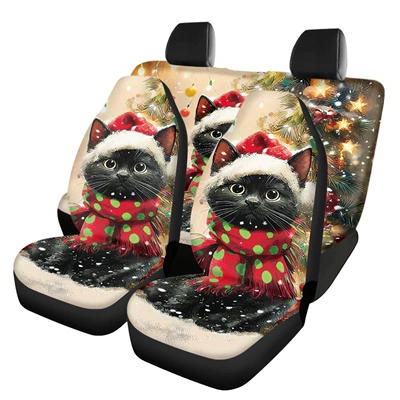 Universal seat cover — Christmas-themed cat car seat