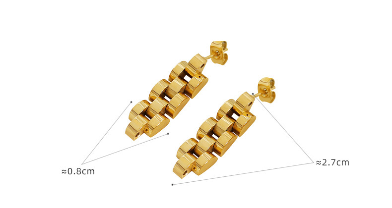 Fashion Geometric Titanium Steel Earrings Plating Stainless Steel Earrings_colorza_1