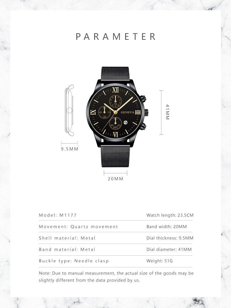 Casual Style Casual Color Block Buckle Quartz Watch Men's Watches