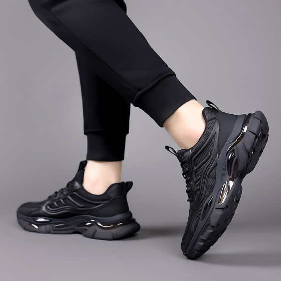 Men's Shoes 2025 Spring Mesh Casual Trendy Soft-soled Torre Shoes Men's Popcorn Thick-soled Sports Running Shoes for Men