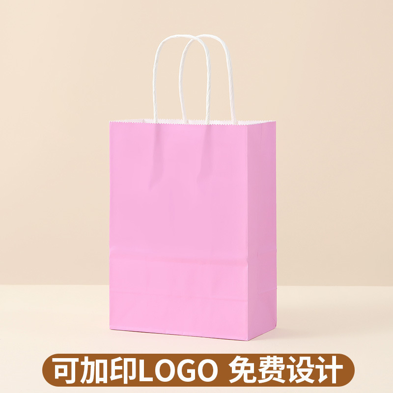 Bolsas de papel kraft personalizadas con LOGO impreso, bolsas de regalo rojas de Año Nuevo, bolsas de papel, bolsas de mano para cafetería, bolsas de embalaje para llevar