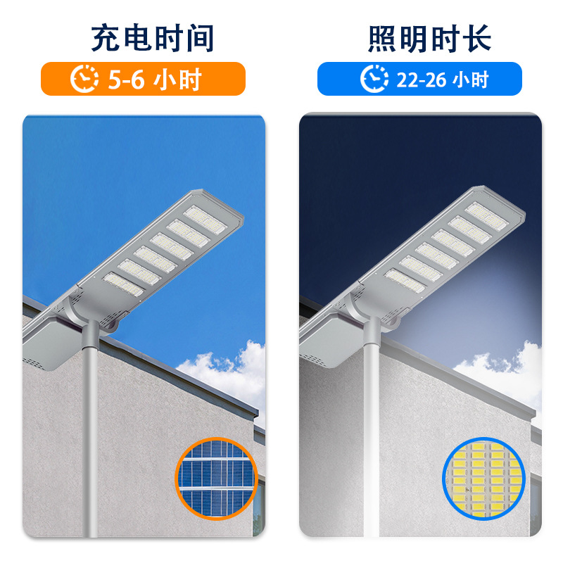 lámpara de calle integrada solar LED parque exterior rural construcción de carretera lámpara solar impermeable patio súper brillante