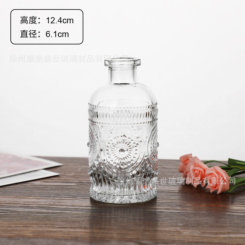 クロスボーダー卸売小さな花瓶装飾品、インスタイルホームデスクトップリビングルームフラワーアレンジメント、高級ガラス花瓶|undefined
