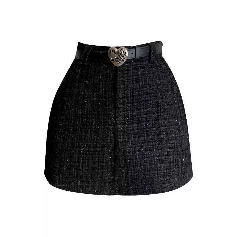 Шерстяная мини-юбка, в стиле Chanel, подчеркивающая бедра