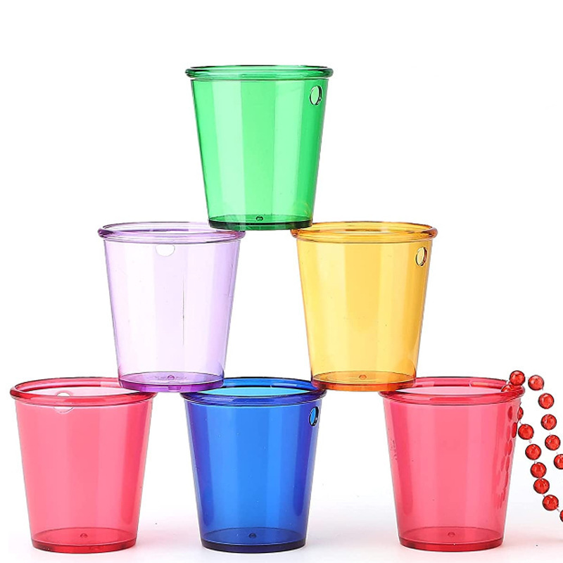 Collar terminado de carnaval irlandés con cuentas redondas de plástico de colores accesorios de fiesta venta al por mayor