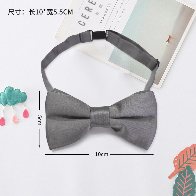 Pajarita para niños Corbata para niños coreanos Pajarita para bebés de color rojo vino de moda