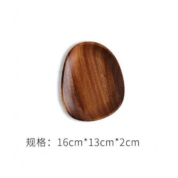 Whole walnut special-shaped plate 16*13cm