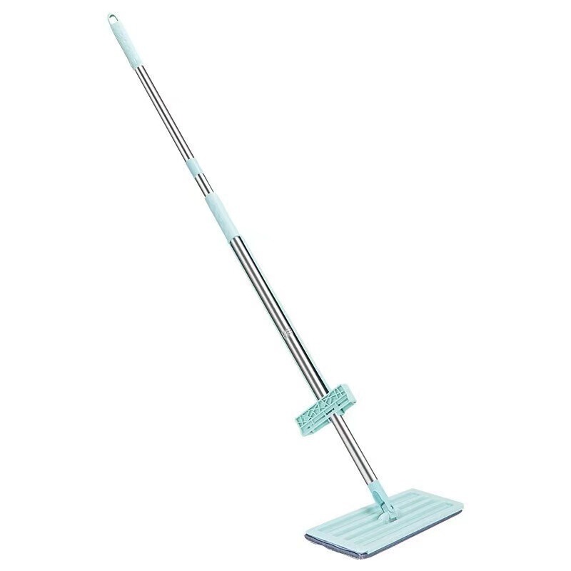 Yun Gongzi Convenient Flat Mop Lazy Mop Hands-Free Floor Cleaning Tool 35*110cm Green Single Piece