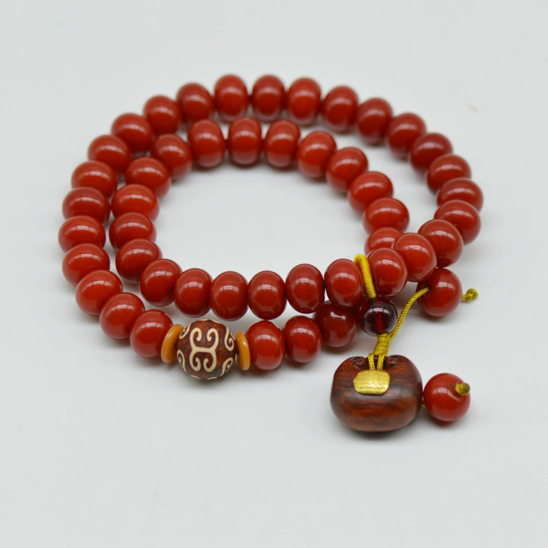 Красная счеты, Бодхи четки для любимого, аксессуар для мужчин и женщин, браслет из ореха и кармина