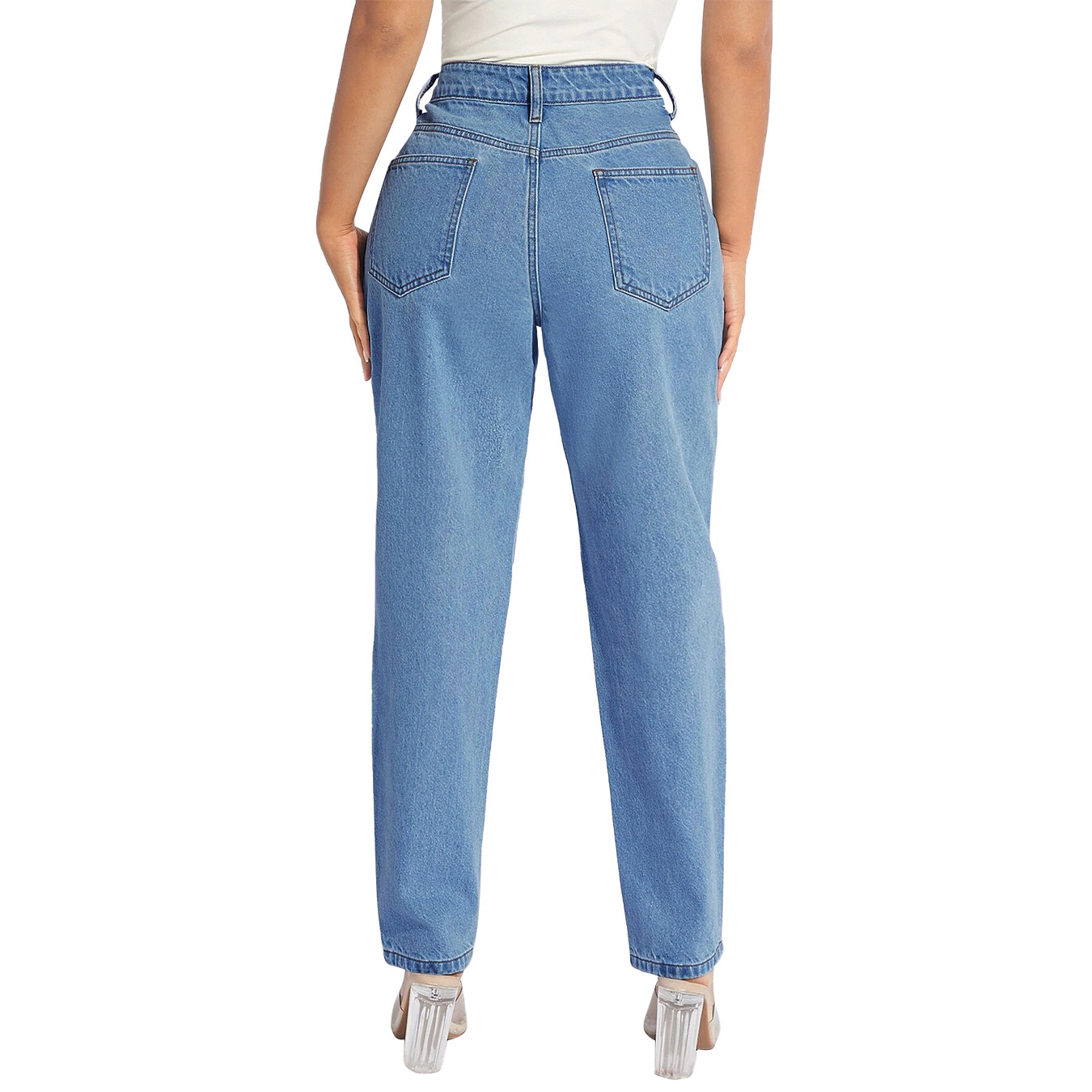 DZT004 # europeo y americano transfronterizo Amazon eBay AliExpress deseo más tamaño de las mujeres pantalones de mezclilla rasgados