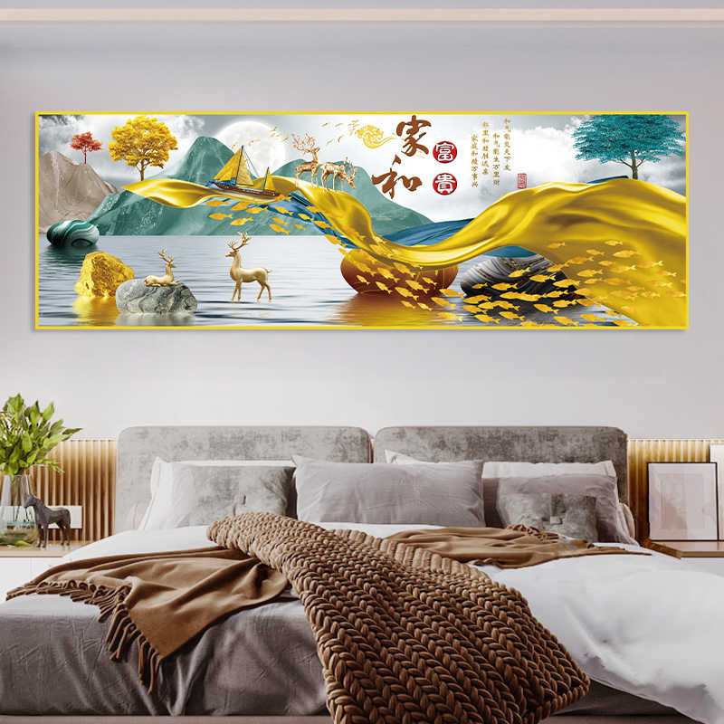 寝室のベッドサイドの絵画自己粘着壁ステッカーホテル B&B リビングルームのソファの背景の壁の装飾絵画壁紙ステッカー|undefined