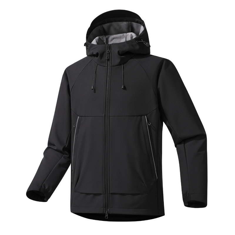Diyu Shenlong Soft-Shell Jacket for Men and Women, Autumn and Winter Sports Outdoor Hooded Couple's Jacket, Windproof Mountaineering Clothing