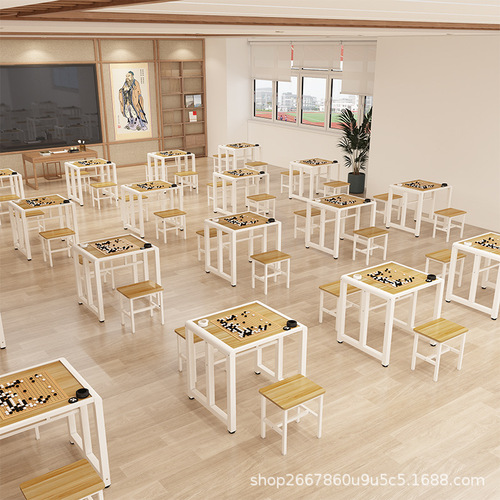 Chinese Go, Chess Tutoring Desk, Training Desk, Calligraphy and Painting Desk, Student Community Art Multi-purpose Desks and Chairs