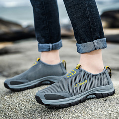 Outdoor Hiking and Wading Shoes 2021 Spring and Summer New One-Piece Lazy Shoes Thick Sole Mesh Surface Breathable Sports Casual Shoes