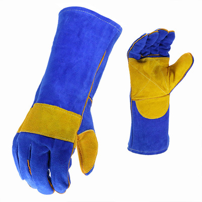 Foreign trade Source of goods Manufactor Direct selling Navy blue Cow Split Gato wear-resisting Heat Welder glove