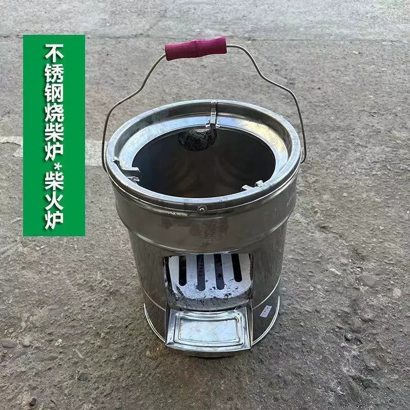 Дровяная печь для сжигания древесины Новая наружная дровяная печь Новая бытовая дрова Сельская мобильная железная плита