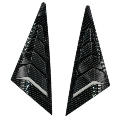 Suitable for Honda 8th generation Civic 06-10 front triangle shutter carbon fiber modified outer car decoration parts (Şüşə kənarı xromları/moldingləri) - eight-generation-civic-06-10-carbon-fiber-pattern-pair