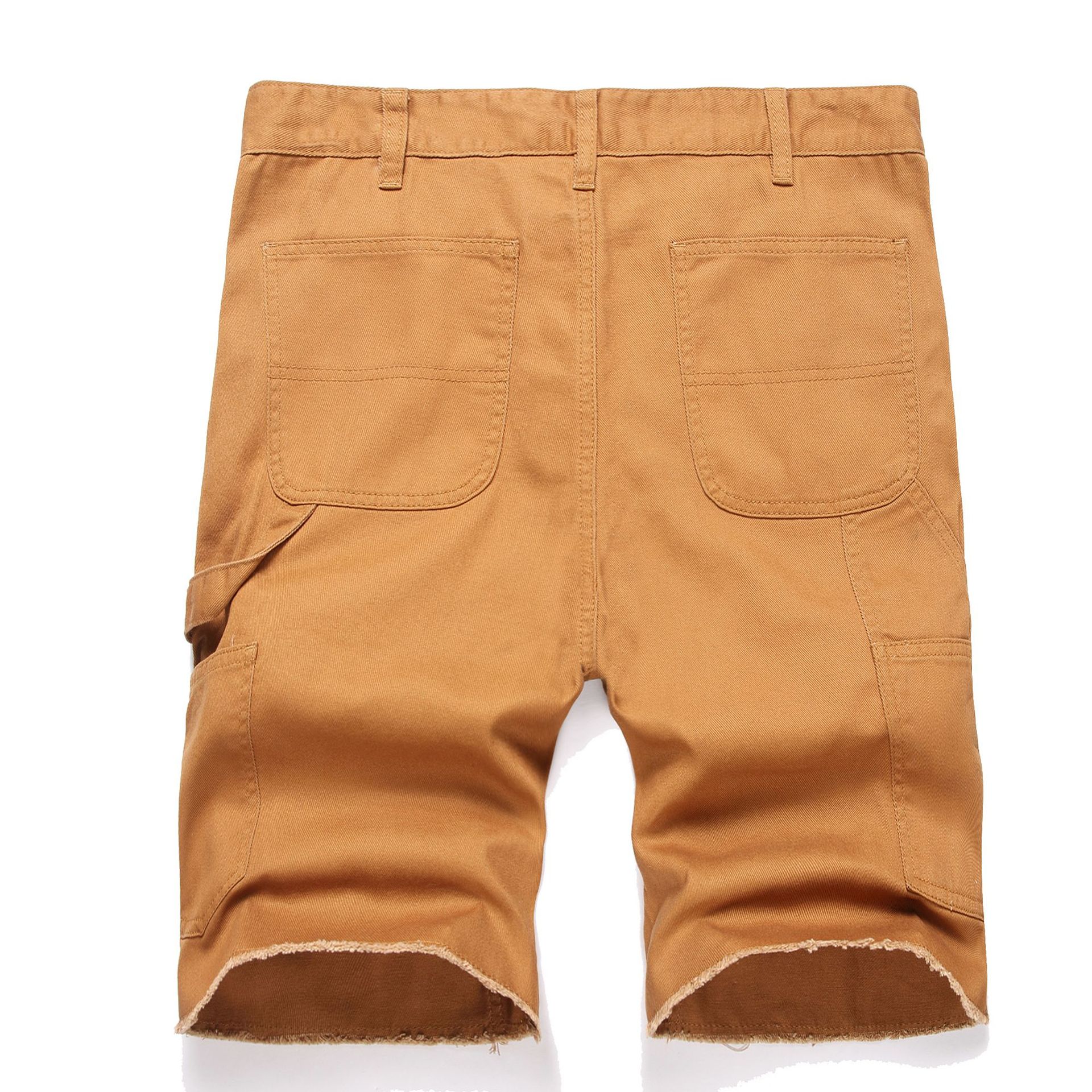Short en jean homme coupe droite décontracté et polyvalent_voghion.com