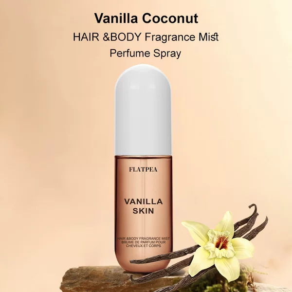 Cross-Border Popular Vanilla Coconut Perfume 50ml Spray Long-Lasting Fragrance Alcohol-Free Mild Manufacturer Ready Stock Quick Delivery