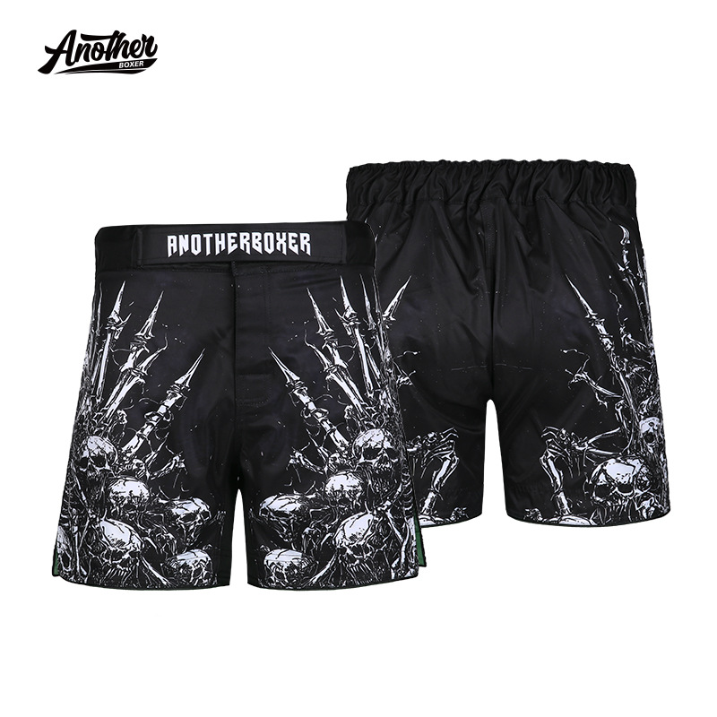 Anotherboxer New Style Skull Design Mma Shorts Professional Training Wear Ufc Boxing and Sanda Shorts