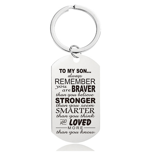 Keychain Pendant Western Hot Mother's Day Father's Day Graduation Season Christmas Gift Engraved Metal Keychain
