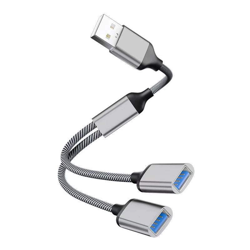 [Typec/USB转双USB2.0OTG转接线智能多口扩展器手机平板车载分线器]