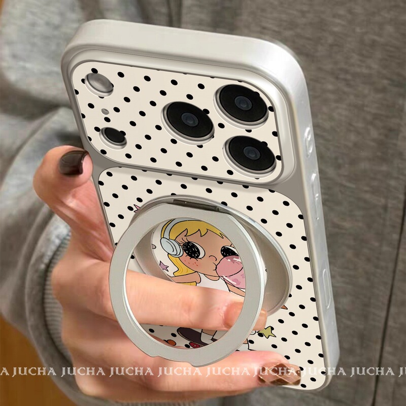 Suitable for Apple 16 Pro, iPhone 13 Pro Max, and Air – new phone case with a silicone texture, featuring a stand and earphone holder