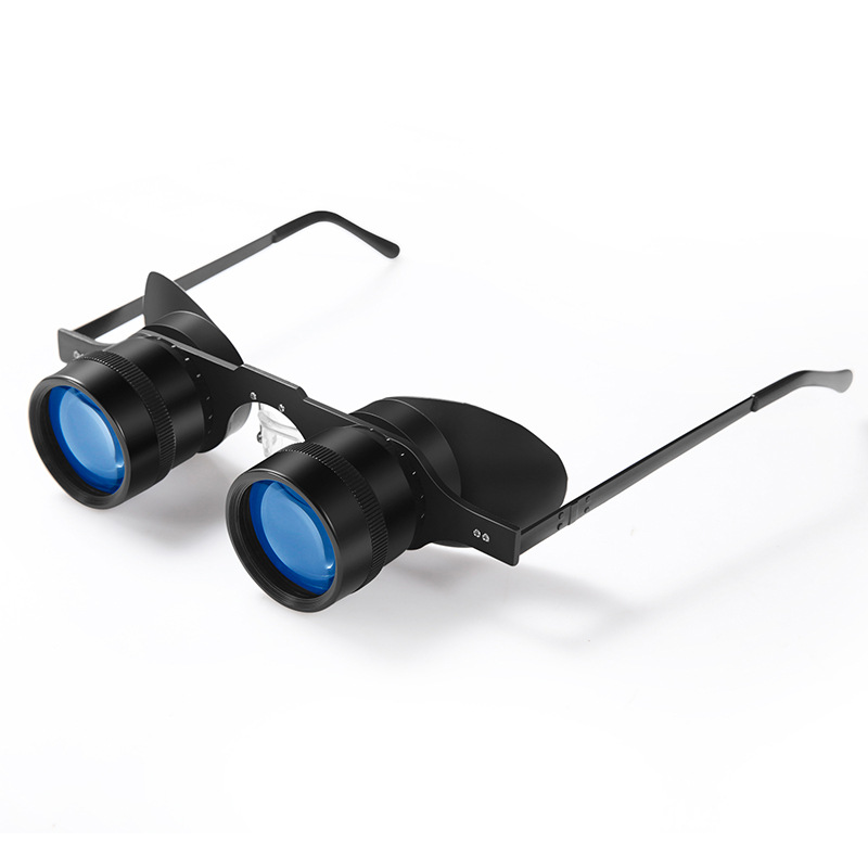 Bijia 10x钓鱼望远镜眼镜式看漂高倍高清微光夜视垂钓眼镜