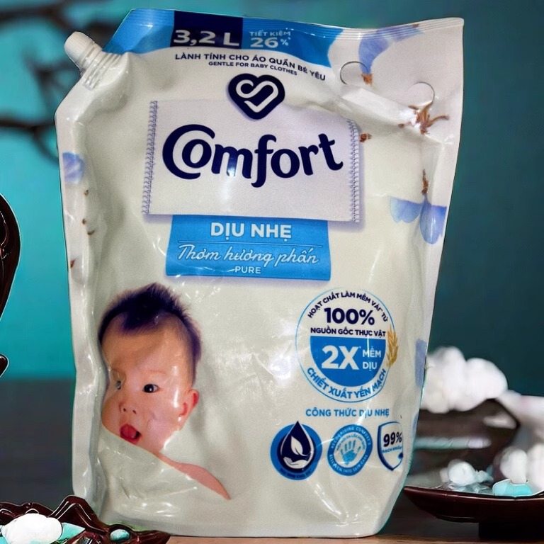 越南Comfort衣物柔顺剂 浓缩宝宝自然护理液3.6L护色持久留香|undefined