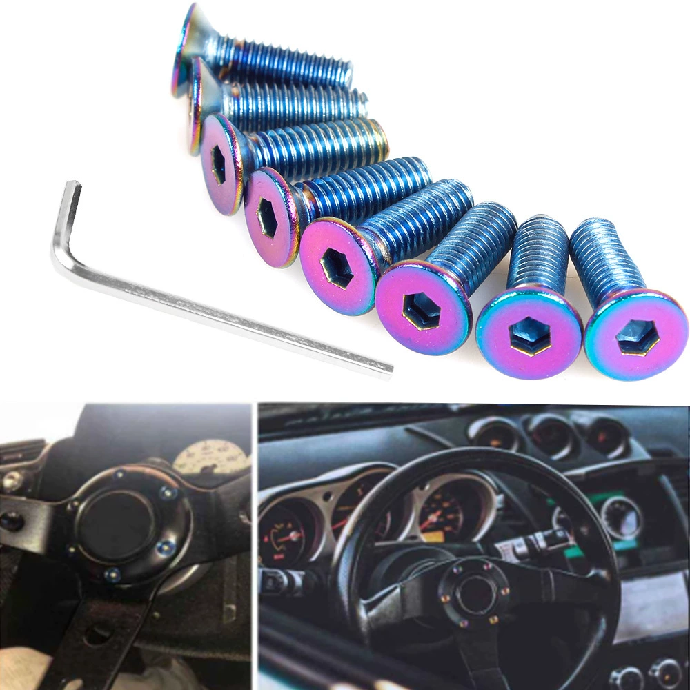 8 шт. Автомобиль гоночная модификация M5X0.8 рулевое колесо винт с плоской головкой с круглой головкой фиксации винт