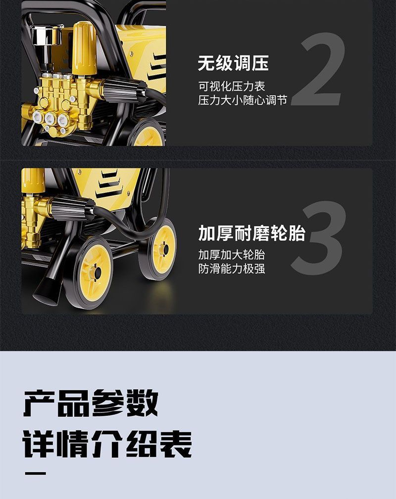 Car Washing Machine 220V High-Pressure Household High-Power New Model Water Gun for Cleaning Floors and Washing Cars with Pressure Booster Pump