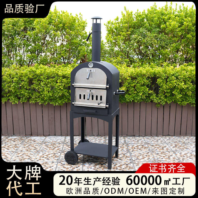 Mayorista horno de pizza vertical de acero inoxidable patio al aire libre horno de pizza de leña horno de pizza