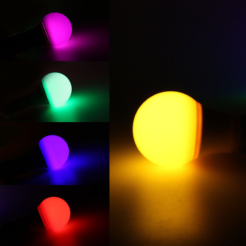 LED de ahorro de energía LED de color e27 tornillo de color bombilla de luz de ahorro de energía A burbuja de Navidad colorida decoración bombilla de carreras al por mayor