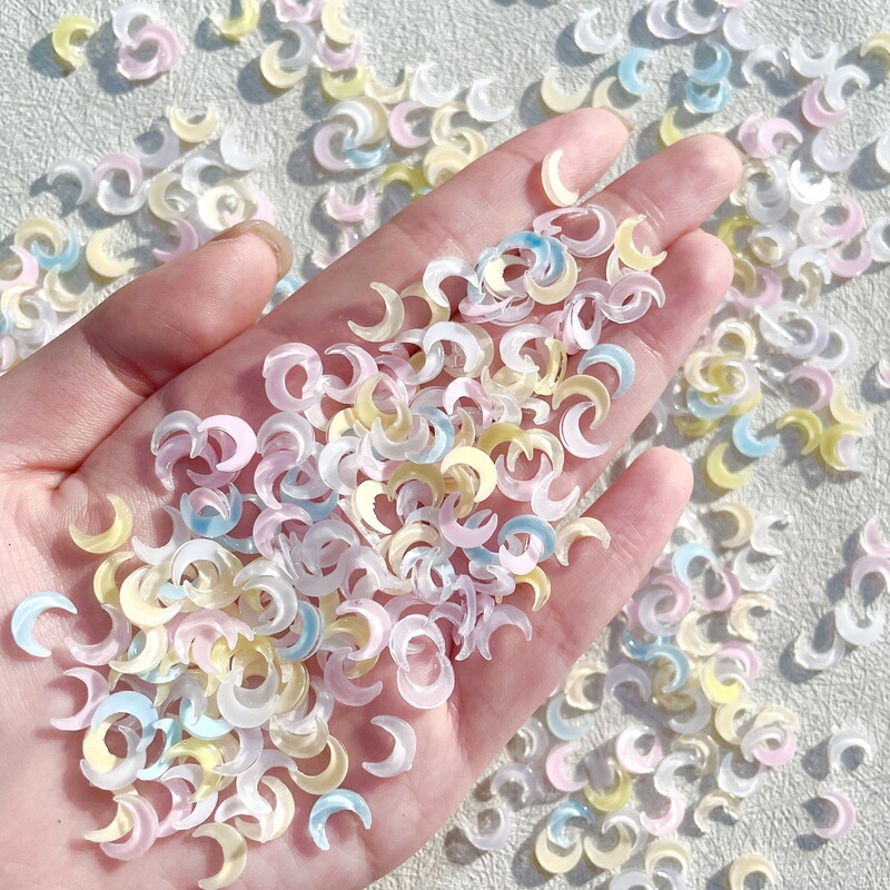 Cross-border new ice moon nail accessories pretty girl Water Moon Moonlight gem hairpin phone case DIY Cross-border new ice moon nail accessories pretty girl Water Moon Moonlight gem hairpin phone case DIY