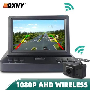 Wireless AHD 1080P reversing camera WIFI rear view 4.3/5 inch HD parking monitor applicable