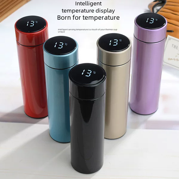 316 Smart Temperature-Displaying Stainless Steel Thermos Cup, Straight-Sided Cup, High-Looking Business Gift Cup, Logo Customized Water Cup