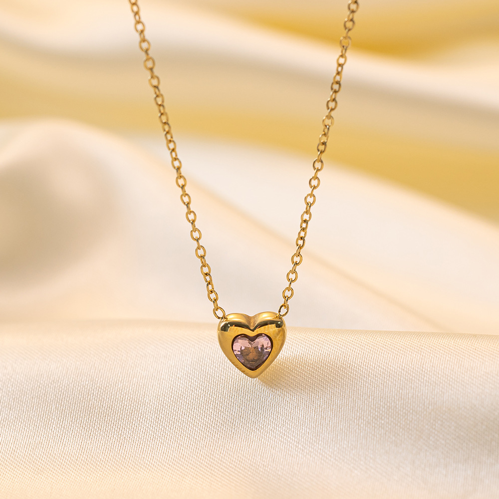 8g Weight PVD Coated Gold Plating Process 18K Real Gold Plated Plating Material 304 Stainless Steel Pendant Material Layered Necklaces, Pendant Necklace Classification 304 Stainless Steel Chain Material Paperclip Chain, cable chain, Twisted Rope Chain Chain Type 1 Piece Quantity Casual, Daily, Date Occasion 304 Stainless Steel Material Heart Shape Pattern Women's Gender Sweet, IG Style Style Plating Craft Heart Shape Titanium Steel Sweet IG Style Layered Necklaces Pendant Necklace 46