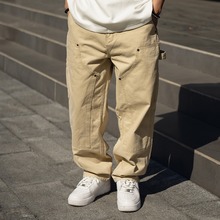 TRS男装|25SS日系复古B01水洗做旧双膝伐木工装裤宽松直筒裤男