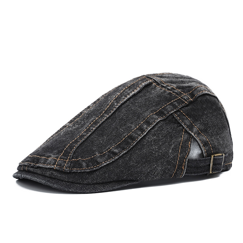 Denim boina de los hombres casquillo del sombrero ocasional retro al por mayor primavera y otoño sombrero delantero sombrero de las mujeres